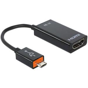 DELOCK 65468 ADAPTER SLIMPORT/MYDP MALE TO HDMI FEMALE + USB MICRO-B FEMALE