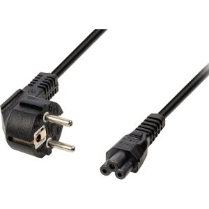 VALUELINE VLEP10100B2.00 POWER CABLE SCHUKO ANGLED MALE - IEC-320-C5 2M BLACK