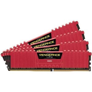 CORSAIR CMK64GX4M4A2133C13R VENGEANCE LPX RED 64GB (4X16GB) DDR4 2133MHZ QUAD KIT