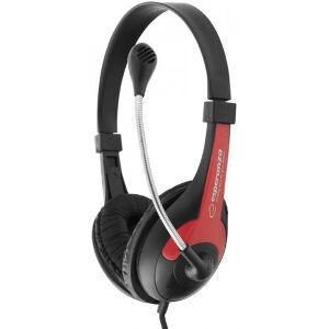 ESPERANZA EH158R STEREO HEADPHONES WITH MICROPHONE ROOSTER RED