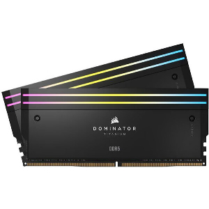 RAM CORSAIR CMP64GX5M2B6000C30 DOMINATOR TITANIUM RGB BLACK 64GB (2X32GB) DDR5 6000 CL30 DUAL KIT