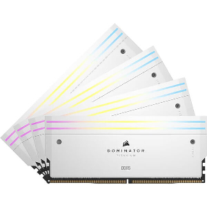 RAM CORSAIR CMP64GX5M4B6400C32W DOMINATOR TITANIUM RGB WHITE 64GB (4X16GB) DDR5 6400 CL32 QUAD KIT