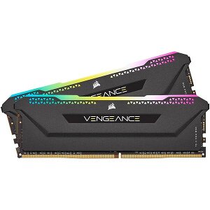 RAM CORSAIR CMH16GX4M2D3600C18 VENGEANCE RGB PRO BLACK 16GB (2X8GB) DDR4 3600MHZ DUAL KIT