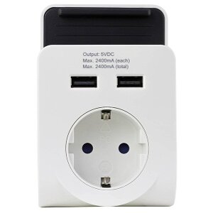 REV USB CHARGER 2-FOLD WHITE 0020790102