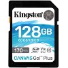 KINGSTON SDG3/128GB CANVAS GO PLUS 128GB SDXC 170R CLASS 10 UHS-I U3 V31