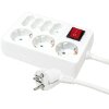 LOGILINK LPS210 7-WAY OUTLET STRIP 3X SCHUKO & 4X EURO WITH SWITCH/CHILD PROTECTION 5M WHITE