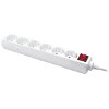 LOGILINK LPS202 6-SOCKET OUTLET STRIP WITH SWITCH/CHILD PROTECTION 1.5M WHITE