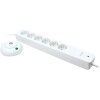 LOGILINK LPS204 6-WAY OUTLET STRIP 6X SCHUKO SOCKETS WITH FOOTSWITCH 1.4M WHITE