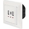LOGILINK PA0254 WALL OUTLET, 2X USB-A, 1X USB-C