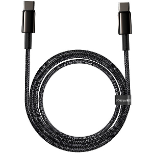 BASEUS TUNGSTEN GOLD FAST CHARGING DATA CABLE TYPE-C TO TYPE-C 100W 2M BLACK NEW