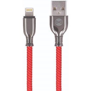 FOREVER TORNADO 8-PIN LIGHTNING CABLE FOR IPHONE 1M 3A RED