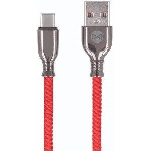 FOREVER TORNADO USB TYPE-C CABLE 1M 3A RED