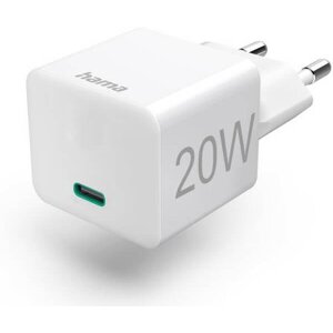 HAMA 201650 FAST CHARGER USB-C PD/QUALCOMM MINI-CHARGER 20 W WHITE