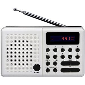 ELTRA RADIO PLISZKA USB, FM WHITE