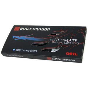 GEIL GB22GB6400C4DC DDR2 2GB (2X1GB) BLACK DRAGON PC6400 800MHZ DUAL CHANNEL KIT