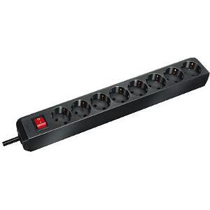 BRENNENSTUHL ECO LINE SWITCH 8SOCKET BLACK