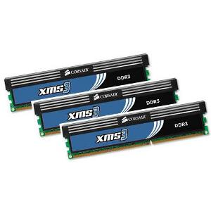 CORSAIR CMX6GX3M3A1600C9 XMS3 DDR3 6GB (3X2GB) PC3-12800 (1600MHZ) TRIPLE CHANNEL KIT