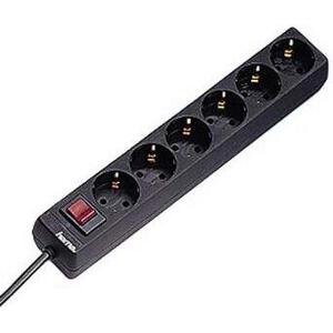 HAMA 30394 6WAY POWER STRIP WITH SWITCH BLACK