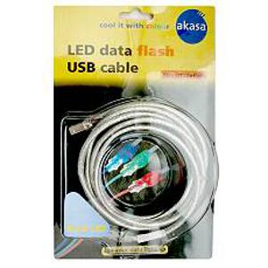 AKASA USB-18-BL USB DATA FLASH CABLE BLUE 1.8M A-MALE/B-MALE