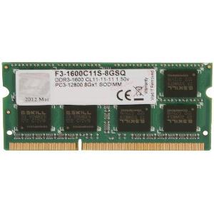 G.SKILL F3-1600C11S-8GSQ 8GB SO-DIMM DDR3 PC3-12800 1600MHZ