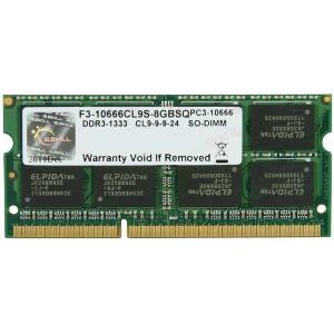 G.SKILL F3-10666CL9S-8GBSQ 8GB SO-DIMM DDR3 PC3-10666 1333MHZ