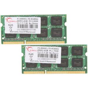 G.SKILL F3-8500CL7D-8GBSQ 8GB (2X4GB) SO-DIMM DDR3 PC3-8500 1066MHZ DUAL CHANNEL KIT