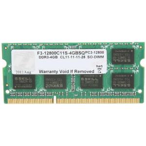 G.SKILL F3-12800CL11S-4GBSQ 4GB SO-DIMM DDR3 PC3-12800 1600MHZ