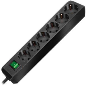 BRENNENSTUHL ECO LINE 6 SOCKET BLACK