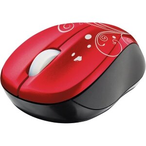 TRUST 17355 VIVY WIRELESS MINI MOUSE RED SWIRLS