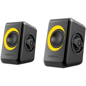 SONICGEAR QUATRO 2 USB POWERED QUAD BASS 2.0 SPEAKERS BLACK SUNNY ORANGE