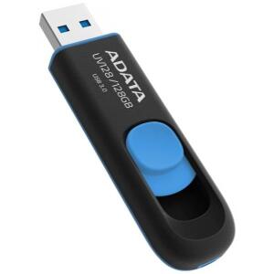 ADATA DASHDRIVE UV128 128GB USB3.0 FLASH DRIVE BLACK/BLUE