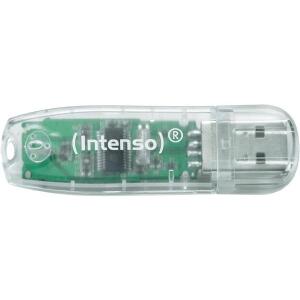 INTENSO 3502480 RAINBOW LINE 32GB USB2.0 FLASH MEMORY TRANSPARENT