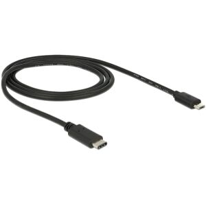 DELOCK 83602 USB TYPE-C 2.0 MALE - USB 2.0 TYPE MICRO-B MALE 1M BLACK