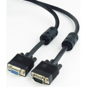 CABLEXPERT CC-PPVGAX-6B VGA EXTENSION HD15M/HD15F DUAL-SHIELDED WITH 2 FERRITE CORES 1.8M BLACK