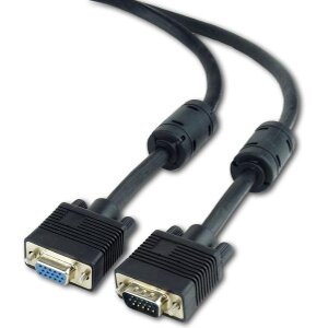 CABLEXPERT CC-PPVGAX-10M-B VGA EXTENSION HD15M/HD15F DUAL-SHIELDED WITH 2 FERRITE CORES 10M BLACK