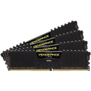 CORSAIR CMK64GX4M4A2666C16 VENGEANCE LPX BLACK 64GB (4X16GB) DDR4 2666MHZ QUAD KIT