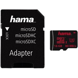 HAMA 123980 16GB MICRO SDHC UHS-I CLASS 3 + ADAPTER/PHOTO