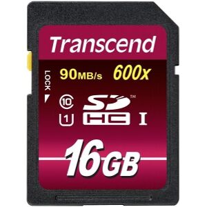 TRANSCEND TS16GSDHC10U1 16GB SDHC CLASS 10 UHS-I 600X ULTIMATE