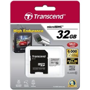 TRANSCEND TS32GUSDHC10V 32GB HIGH ENDURANCE MICRO SDHC CLASS 10 WITH ADAPTER