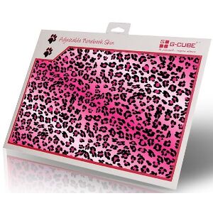 G-CUBE A4-GSL-17P LUX LEOPARD PINK TRIM TO FIT NOTEBOOK SKIN 17''
