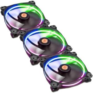 THERMALTAKE RIING 14 LED RGB 256 COLORS HIGH STATIC PRESSURE LED RADIATOR 140MM FAN (3-PACK)