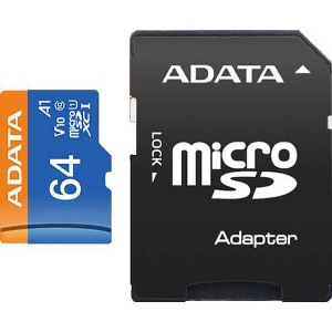 ADATA PREMIER MICRO SDXC 64GB UHS-I CLASS 10 RETAIL WITH ADAPTER