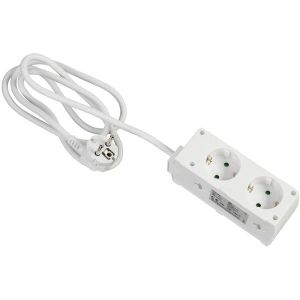 REV 6-WAY MULTIPLE SOCKET BINIPLUS WITH CHILD PROTECTION WHITE