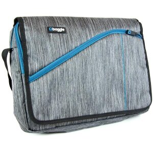 BAGGIE MESSENGER BAG GREY 15.6' BLUE (BGE156988)