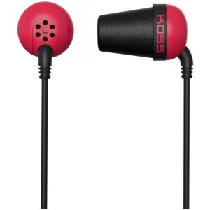 KOSS THE PLUG COLORS IN EAR HEADPHONES RED