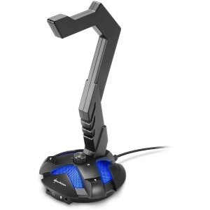 SHARKOON X-REST 7.1 HEADSET STAND INCL. USB SOUND CARD BLACK