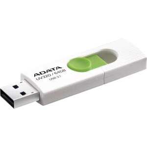 ADATA UV320 64GB USB 3.1 FLASH DRIVE WHITE/GREEN