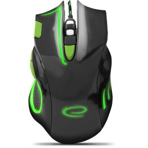 ESPERANZA EGM401KG WIRED MOUSE FOR GAMERS 7D OPTICAL USB MX401 HAWK BLACK/GREEN