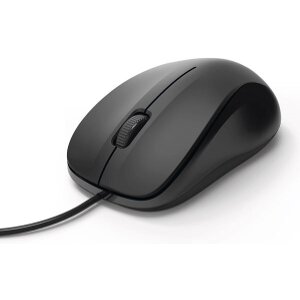 HAMA 182606 MC-300 OPTICAL 3-BUTTON MOUSE, CABLED, BLACK, SILENT