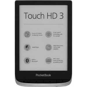 POCKETBOOK TOUCH HD3 6' E-INK CARTA EREADER WI-FI METALLIC GREY